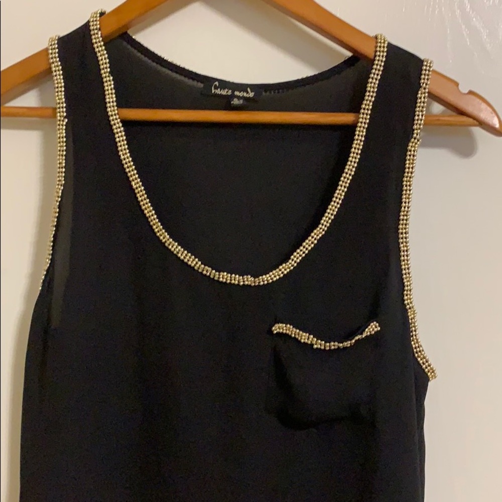 Black with gold bits blouse